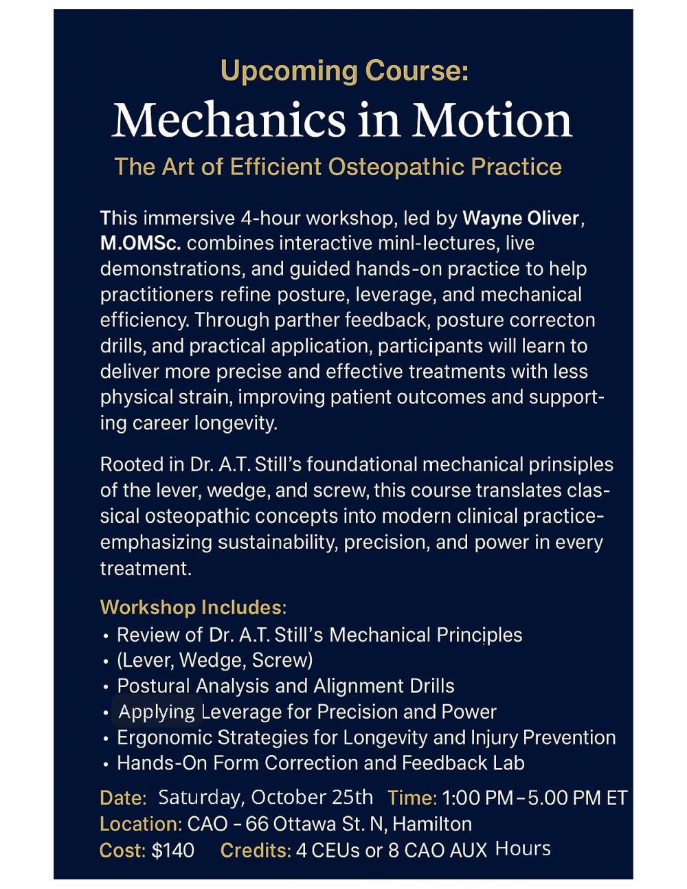 CEU course Oct 2025